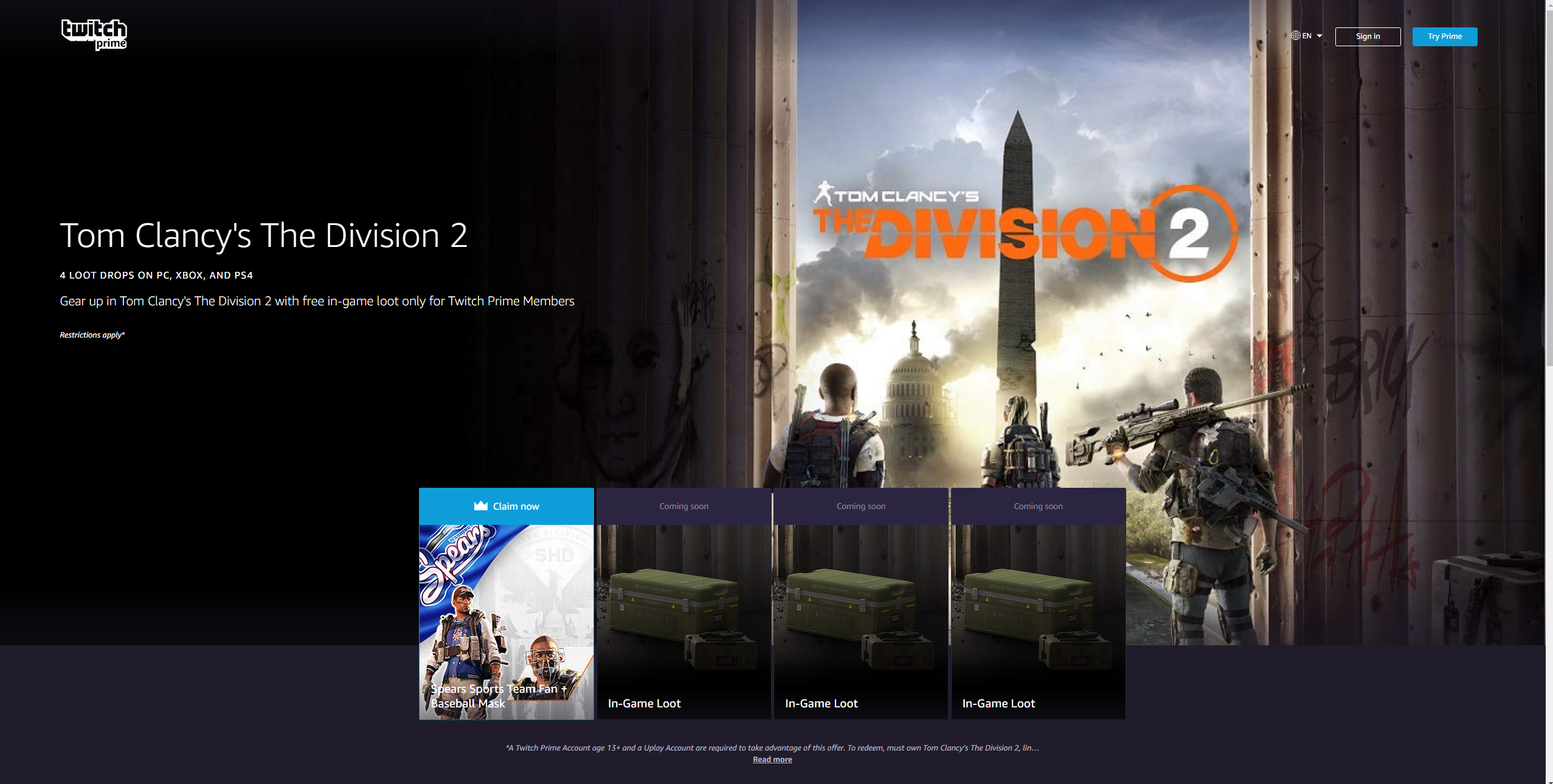 The Division 2 Free Beta Activation Code